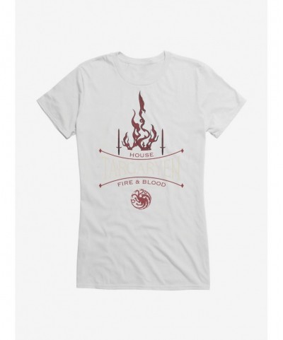 New Arrival Game Of Thrones House Targaryen Fire Girls T-Shirt $7.37 T-Shirts