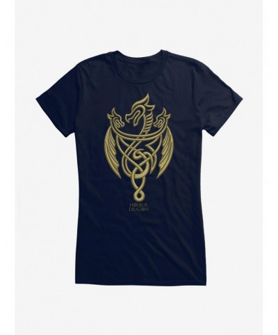 Special House of the Dragon Gold Three-Headed Dragon Girls T-Shirt $9.96 T-Shirts