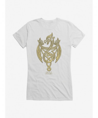 Special House of the Dragon Gold Three-Headed Dragon Girls T-Shirt $9.96 T-Shirts