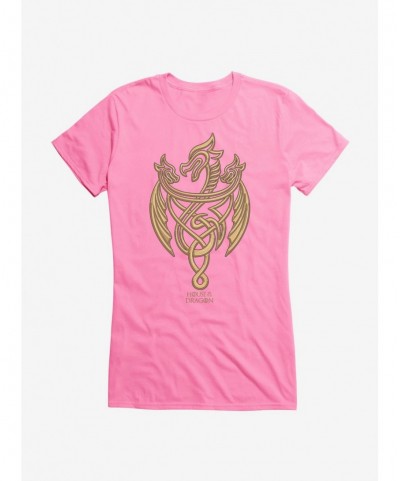 Special House of the Dragon Gold Three-Headed Dragon Girls T-Shirt $9.96 T-Shirts