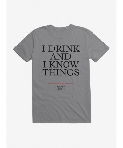 Wholesale Game Of Thrones Tyrion I Drink And I Know Things T-Shirt $8.41 T-Shirts