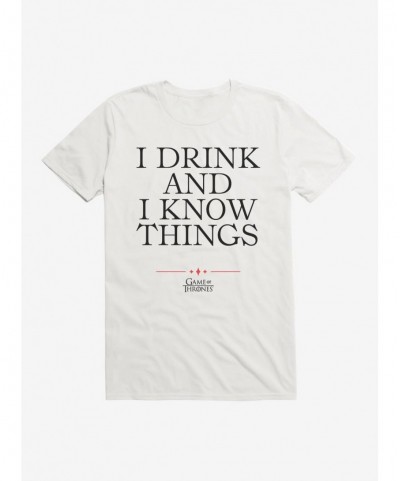 Wholesale Game Of Thrones Tyrion I Drink And I Know Things T-Shirt $8.41 T-Shirts