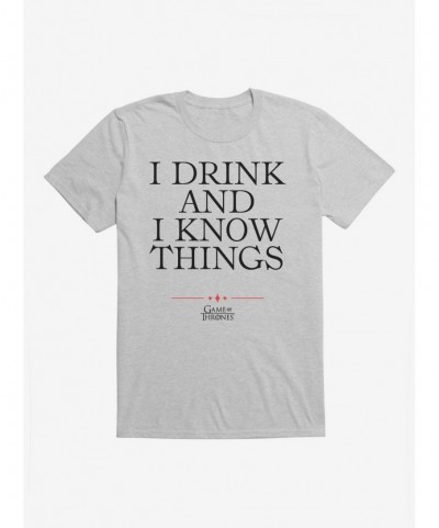 Wholesale Game Of Thrones Tyrion I Drink And I Know Things T-Shirt $8.41 T-Shirts