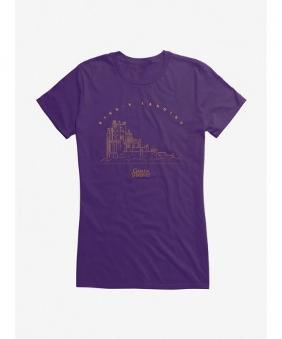 Cheap Sale Game Of Thrones King's Landing Outline Girls T-Shirt $8.17 T-Shirts