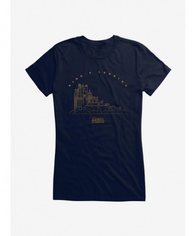 Cheap Sale Game Of Thrones King's Landing Outline Girls T-Shirt $8.17 T-Shirts