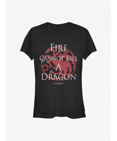 Festival Price Game Of Thrones Fire Cannot Kill Dragon Girls T-Shirt $8.76 T-Shirts