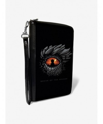 Cheap Sale House Of The Dragon Eye Throne Icon Zip Around Wallet $15.36 Wallets