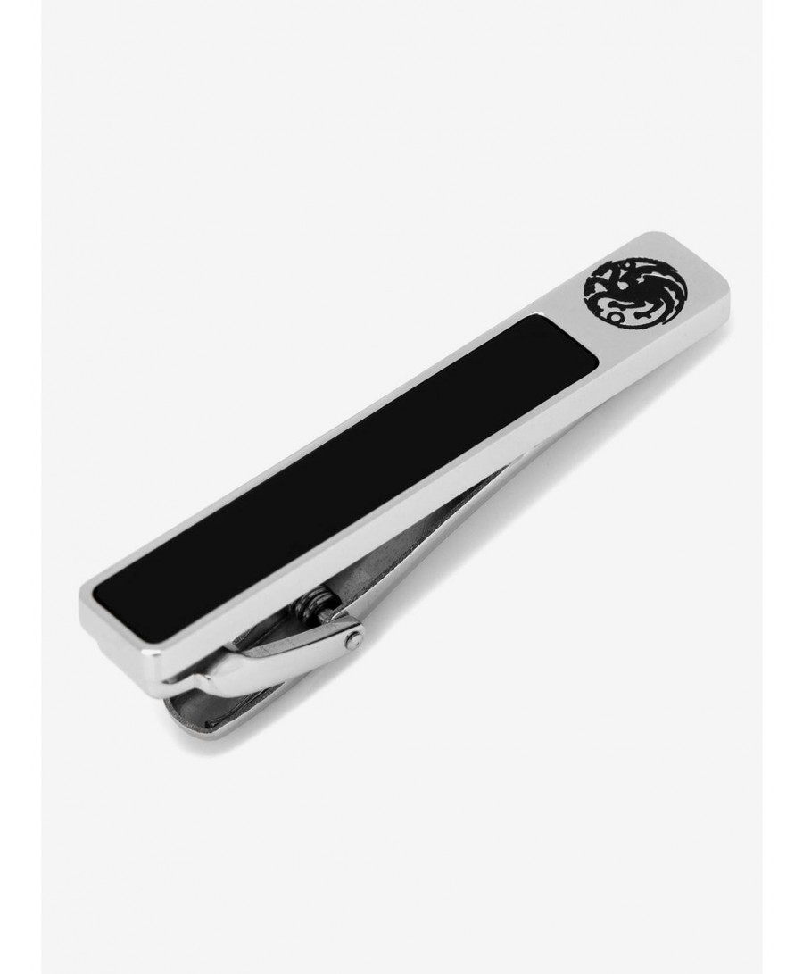 Cheap Sale Game of Thrones Targaryen Onyx Tie Clip $32.64 Clips