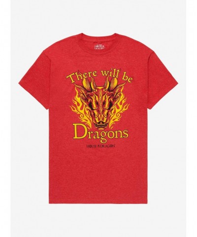 Special House Of The Dragon There Will Be Dragons Boyfriend Fit Girls T-Shirt $8.61 T-Shirts