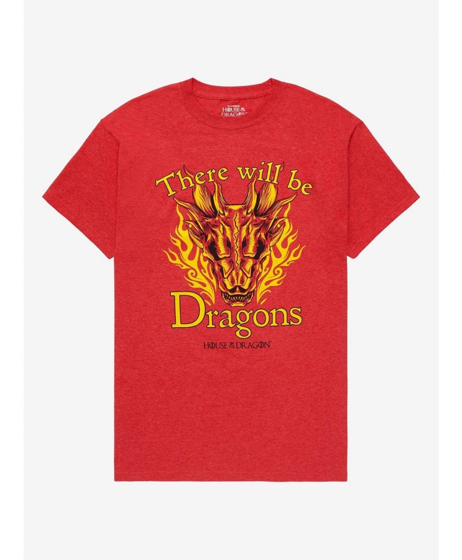 Special House Of The Dragon There Will Be Dragons Boyfriend Fit Girls T-Shirt $8.61 T-Shirts