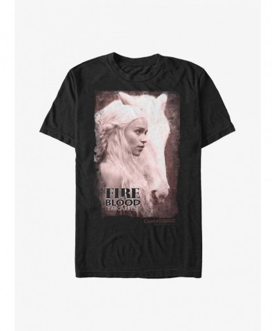 Discount Game Of Thrones Daenerys Fire And Blood T-Shirt $8.80 T-Shirts