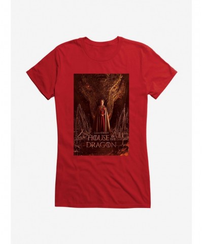 Hot Selling House Of The Dragon Rhaenyra Targaryen Poster Girls T-Shirt $5.98 T-Shirts