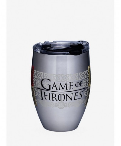 New Arrival Game of Thrones House Sigil 12oz Stainless Steel Wine Tumbler With Lid $11.12 Tumblers