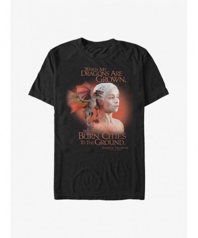 Pre-sale Game Of Thrones Daenerys Dragons Burn Cities T-Shirt $8.22 T-Shirts