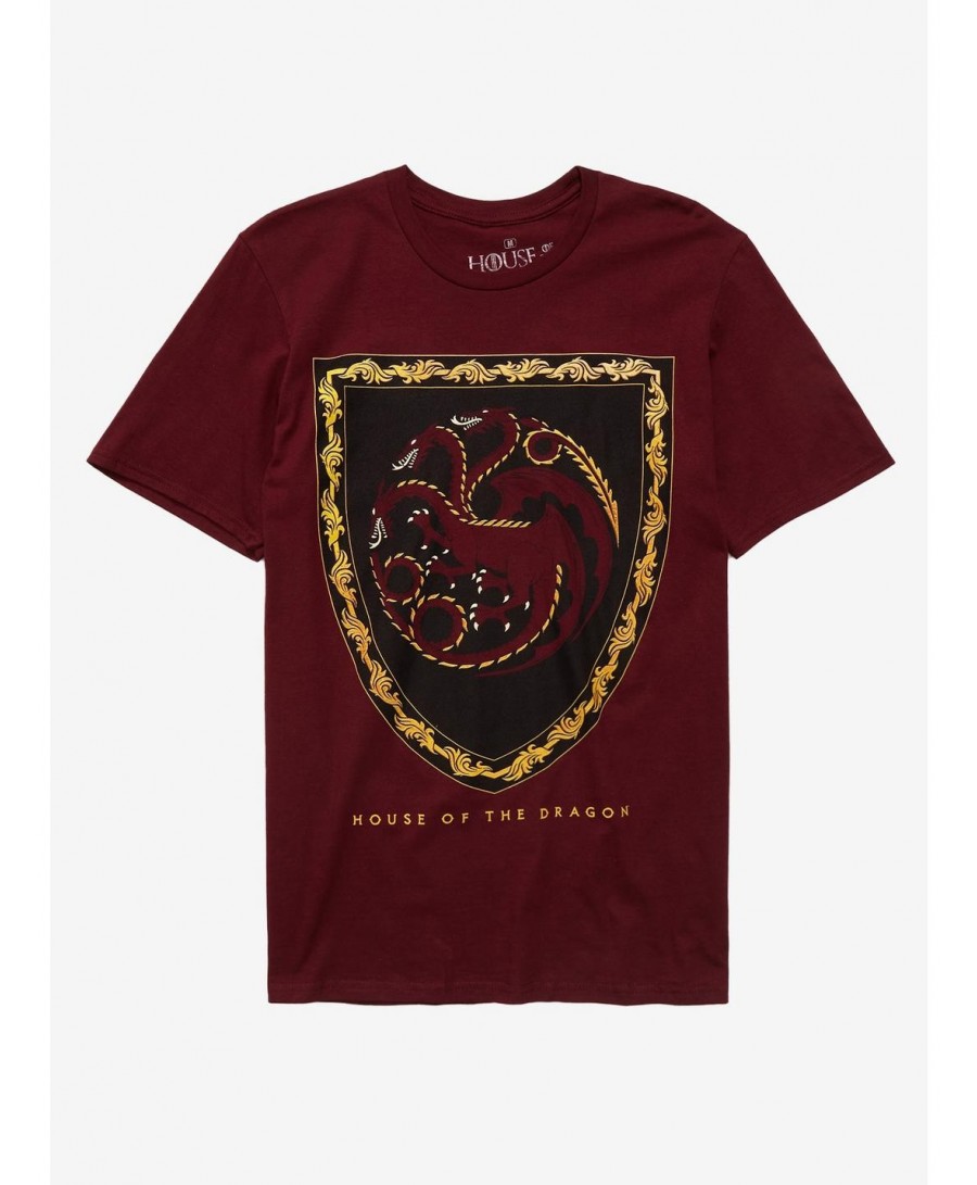 Pre-sale Discount House Of The Dragon Targaryen Crest T-Shirt $8.37 T-Shirts