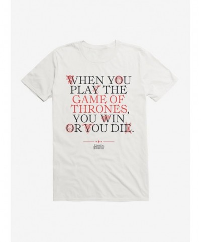 Value Item Game Of Thrones Cersi Quote Win Or Die T-Shirt $9.18 T-Shirts