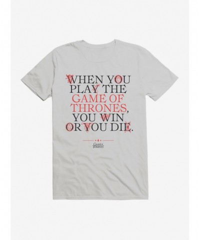 Value Item Game Of Thrones Cersi Quote Win Or Die T-Shirt $9.18 T-Shirts