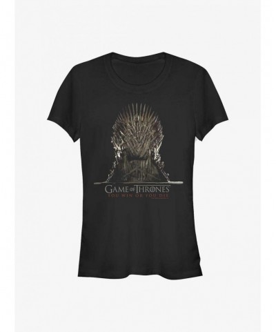 Pre-sale Discount Game Of Thrones Empty Iron Throne Girls T-Shirt $6.77 T-Shirts