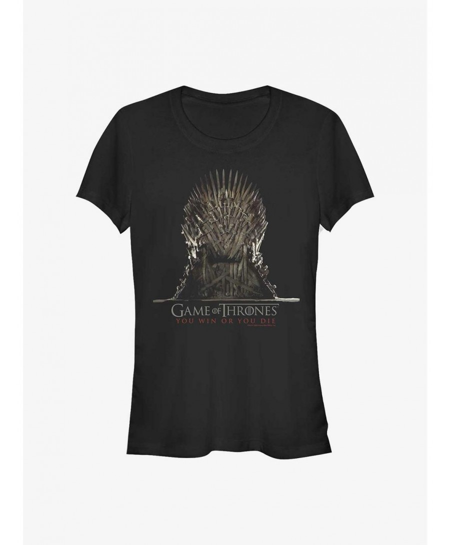 Pre-sale Discount Game Of Thrones Empty Iron Throne Girls T-Shirt $6.77 T-Shirts