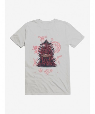 Huge Discount Game Of Thrones Blood Stained Throne T-Shirt $8.80 T-Shirts