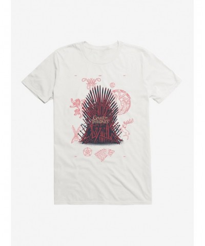 Huge Discount Game Of Thrones Blood Stained Throne T-Shirt $8.80 T-Shirts