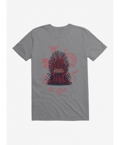 Huge Discount Game Of Thrones Blood Stained Throne T-Shirt $8.80 T-Shirts