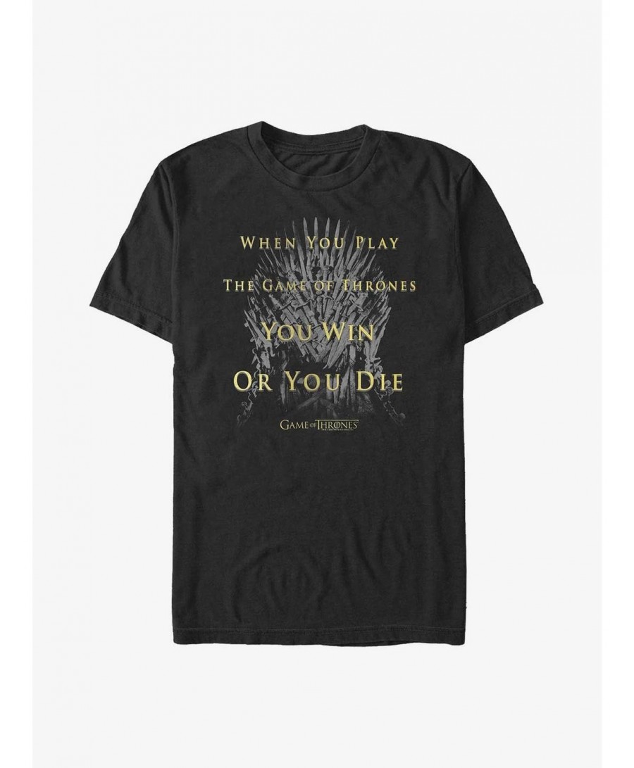 Pre-sale Discount Game Of Thrones Win Or Die T-Shirt $6.12 T-Shirts