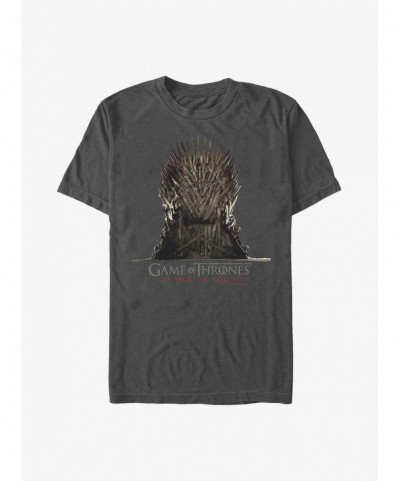 Huge Discount Game Of Thrones Empty Iron Throne T-Shirt $5.74 T-Shirts