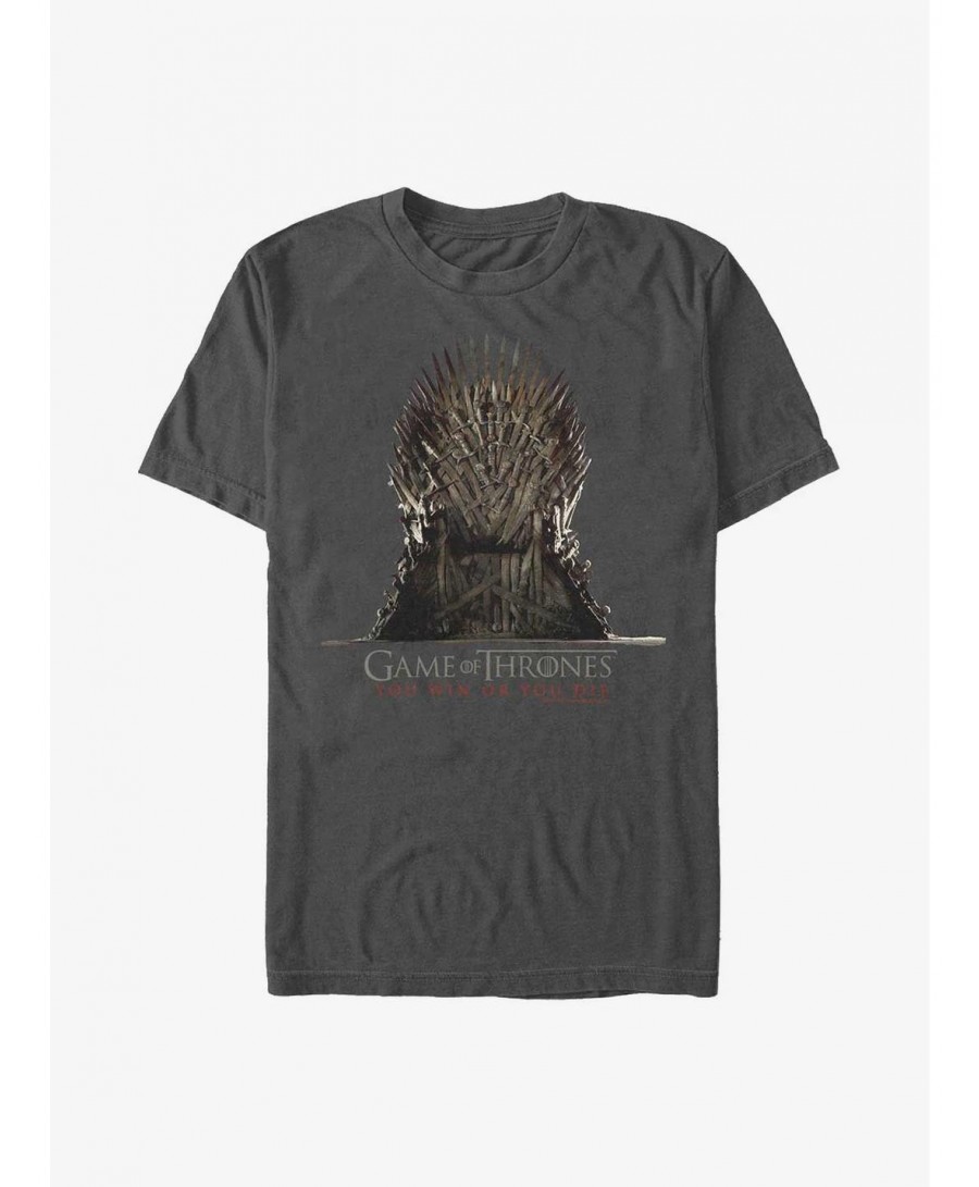 Huge Discount Game Of Thrones Empty Iron Throne T-Shirt $5.74 T-Shirts