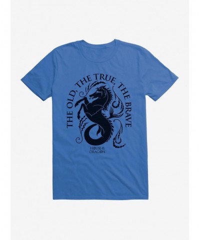 Discount Sale House Of The Dragon House Velaryon The True, The Old, The Brave T-Shirt $9.37 T-Shirts