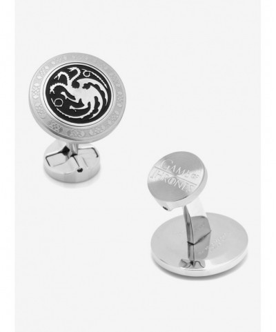 Absolute Discount Game Of Thrones Targaryen Filigree Stainless Steel Cufflinks $54.42 Cufflinks