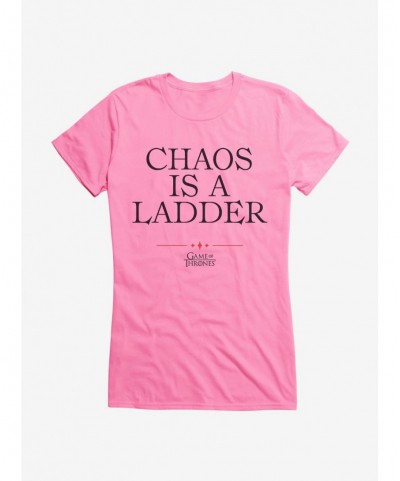 Crazy Deals Game Of Thrones Quote Chaos Is A Ladder Girls T-Shirt $6.57 T-Shirts