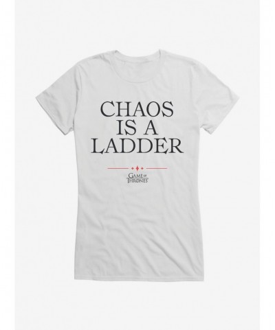 Crazy Deals Game Of Thrones Quote Chaos Is A Ladder Girls T-Shirt $6.57 T-Shirts