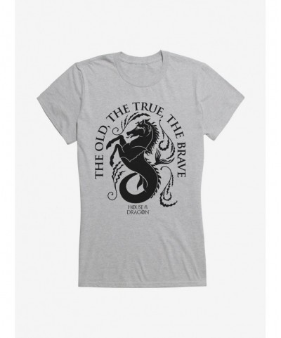 Trendy House Of The Dragon House Velaryon The True, The Old, The Brave Girls T-Shirt $6.57 T-Shirts