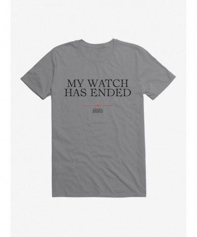 Seasonal Sale Game Of Thrones Quote My Watch Has Ended T-Shirt $6.50 T-Shirts