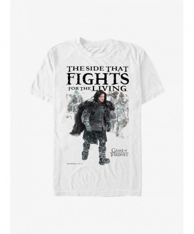 Wholesale Game Of Thrones Jon Snow Fight For The Living T-Shirt $8.41 T-Shirts