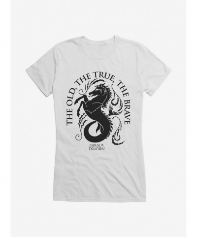 Trendy House Of The Dragon House Velaryon The True, The Old, The Brave Girls T-Shirt $6.57 T-Shirts