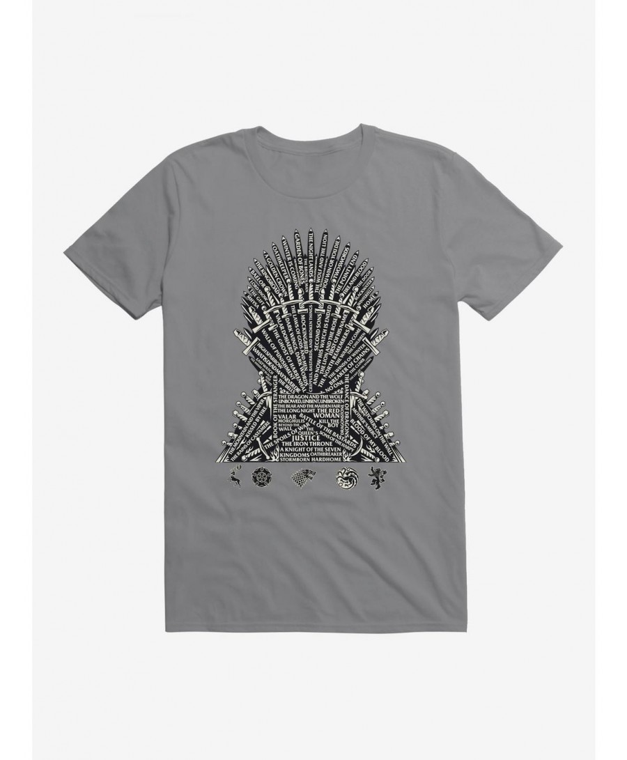 Festival Price Game Of Thrones Episode Names Throne T-Shirt $9.18 T-Shirts