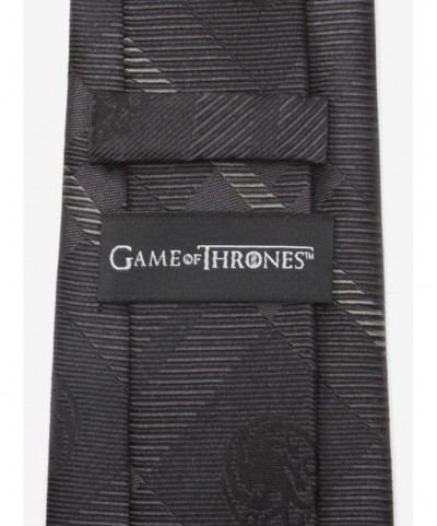 Hot Sale Game of Thrones Targaryen Dragon Black Plaid Silk Tie $23.00 Ties