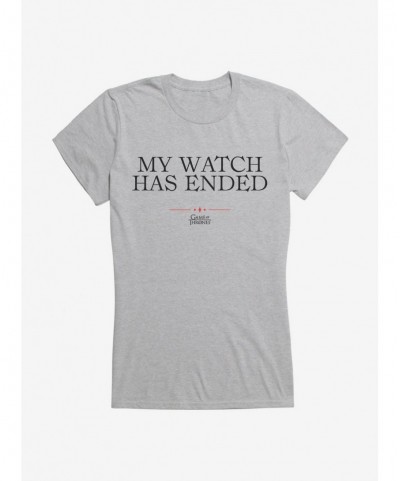 Limited Time Special Game Of Thrones Quote My Watch Has Ended Girls T-Shirt $8.96 T-Shirts