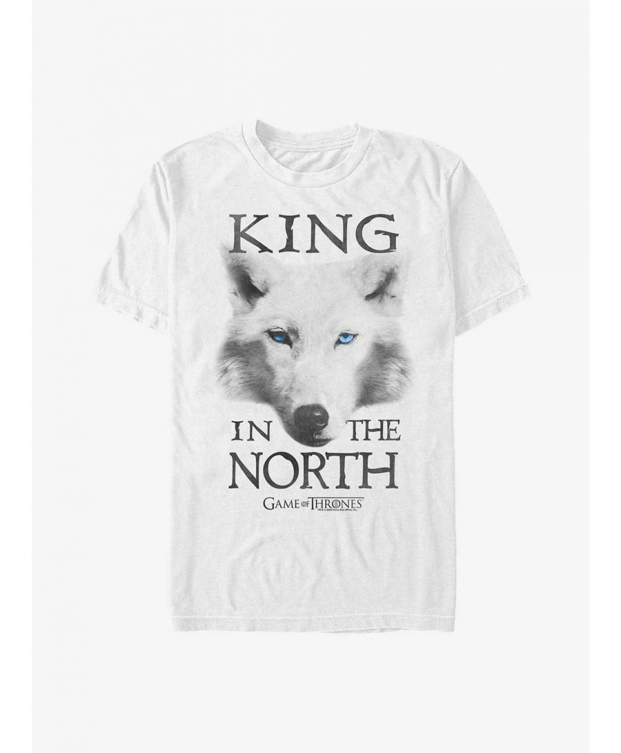 Limited Time Special Game Of Thrones King In The North Wolf T-Shirt $5.74 T-Shirts