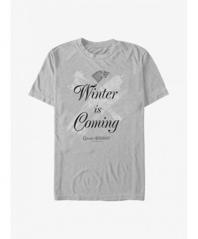 Exclusive Price Game Of Thrones House Stark Winter Is Coming T-Shirt $5.93 T-Shirts