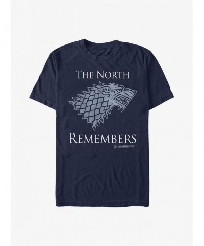 Exclusive Price Game Of Thrones Stark North Remembers T-Shirt $5.93 T-Shirts