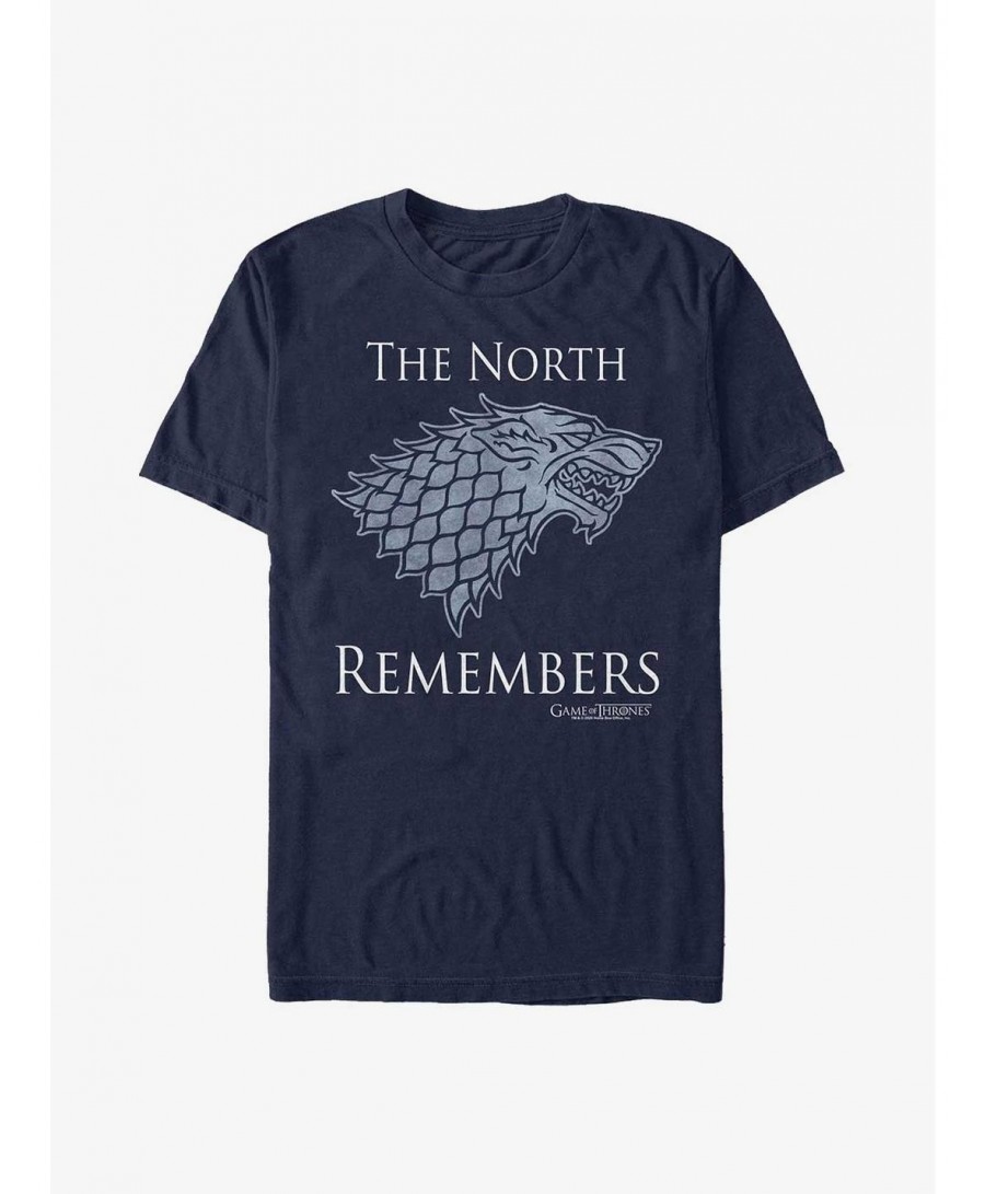 Exclusive Price Game Of Thrones Stark North Remembers T-Shirt $5.93 T-Shirts