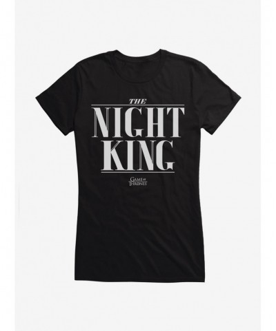 Festival Price Game Of Thrones Bold Font Night King Girls T-Shirt $9.76 T-Shirts