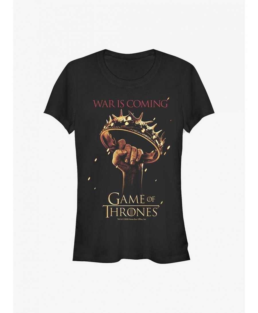 Cheap Sale Game Of Thrones War Is Coming Crown Girls T-Shirt $9.56 T-Shirts