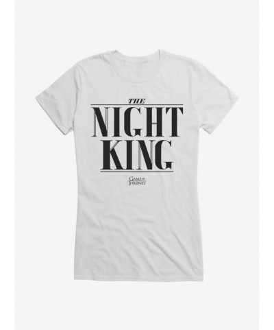 Festival Price Game Of Thrones Bold Font Night King Girls T-Shirt $9.76 T-Shirts