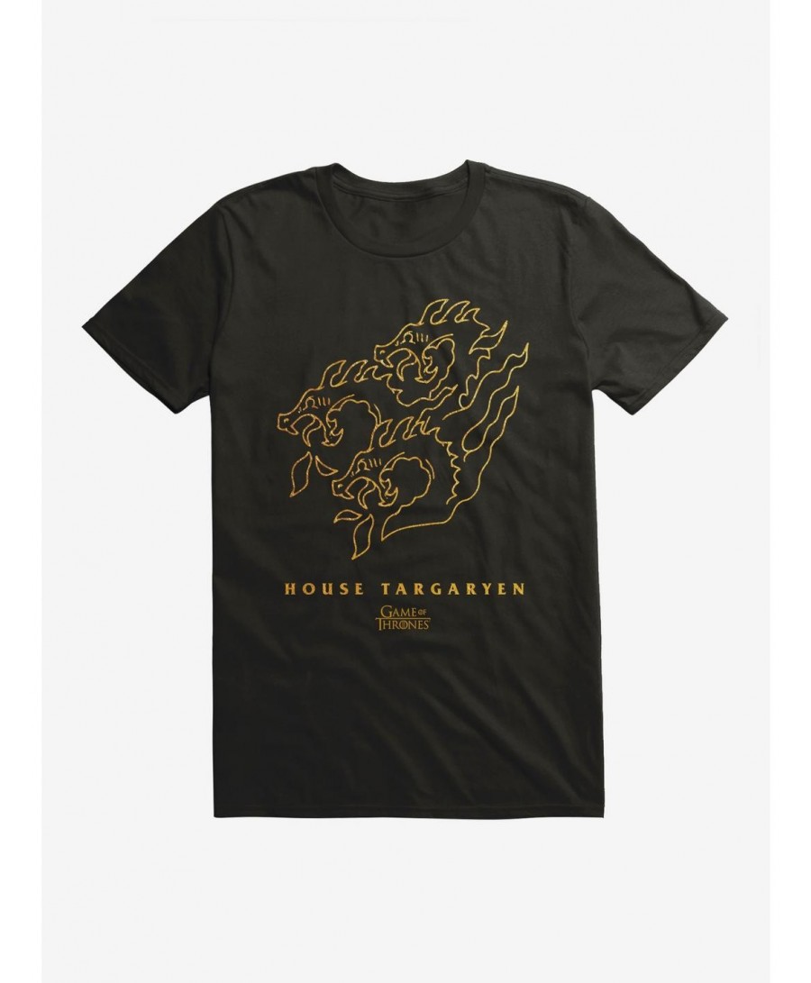 Fashion Game Of Thrones Targaryen Sigil T-Shirt $9.37 T-Shirts