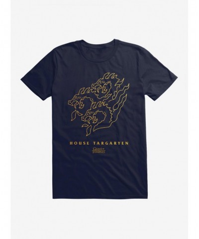 Fashion Game Of Thrones Targaryen Sigil T-Shirt $9.37 T-Shirts