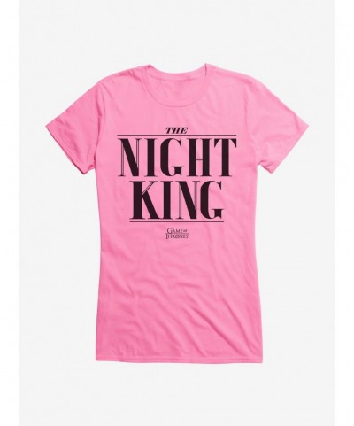 Festival Price Game Of Thrones Bold Font Night King Girls T-Shirt $9.76 T-Shirts